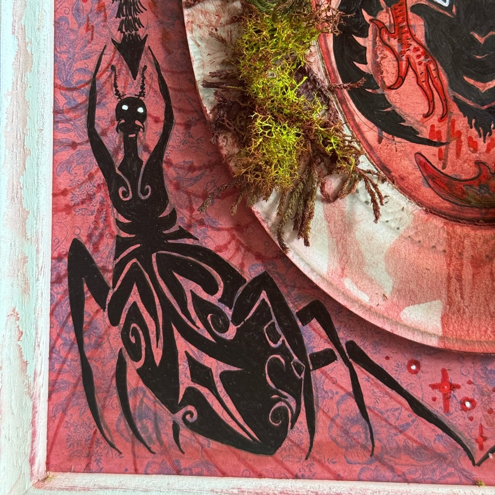 Original Art Home Wall Decor | "Blood Hebridean" Witchy Occult Pagan Macabre - Picture 5 of 7